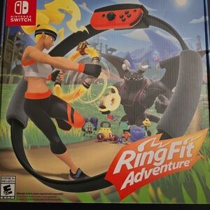 Nintendo Ring Fit Adventure with Red and Black Accessories